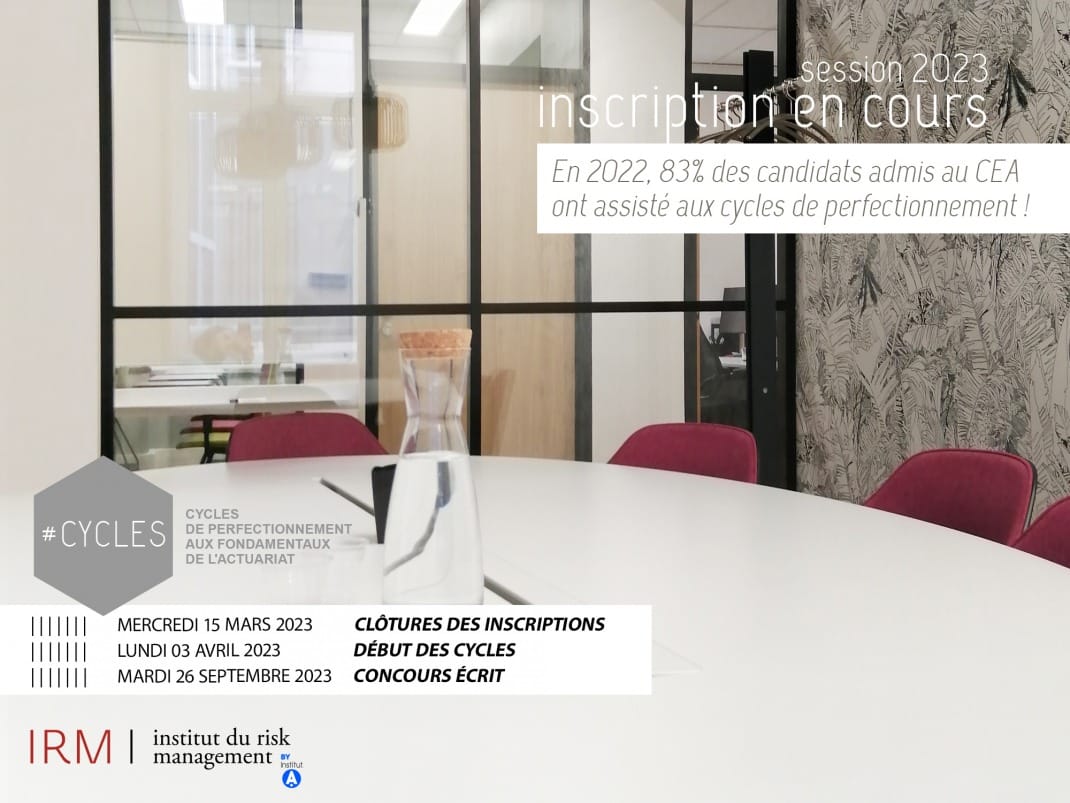 Inscription aux Cycles de perfectionnement aux fondamentaux de l'actuariat