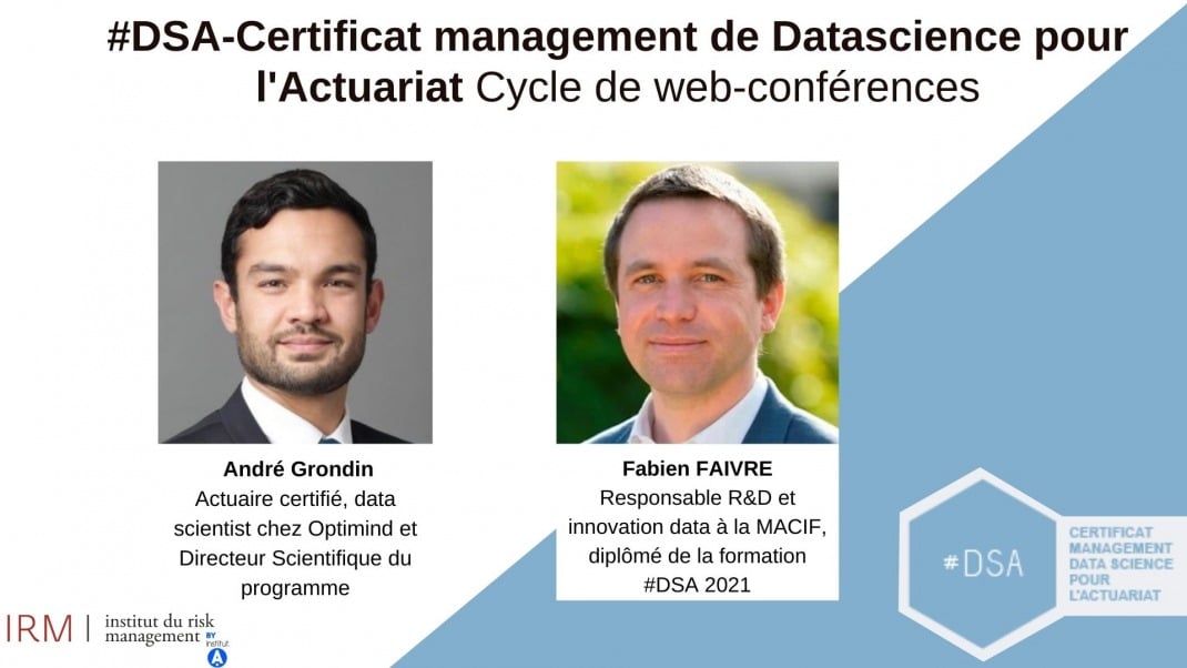 Cycle de webconférence #𝗗𝗦𝗔- 𝗖𝗲𝗿𝘁𝗶𝗳𝗶𝗰𝗮𝘁 𝗠𝗮𝗻𝗮𝗴𝗲𝗺𝗲𝗻𝘁 𝗲𝗻 𝗗𝗮𝘁𝗮 𝗦𝗰𝗶𝗲𝗻𝗰𝗲 𝗽𝗼𝘂𝗿 𝗹'𝗔𝗰𝘁𝘂𝗮𝗿𝗶𝗮𝘁