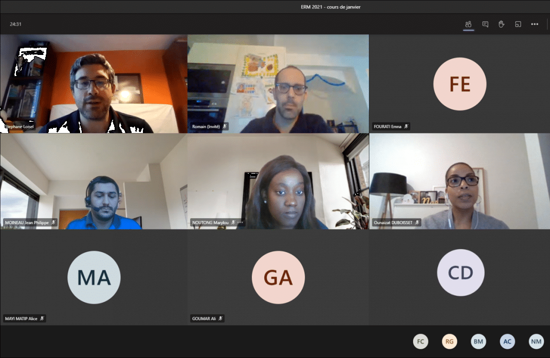 Bienvenue aux stagiaires 2021 du certificat &laquo; Management des risques financiers et assurantiels &ndash; expert ERM &raquo;