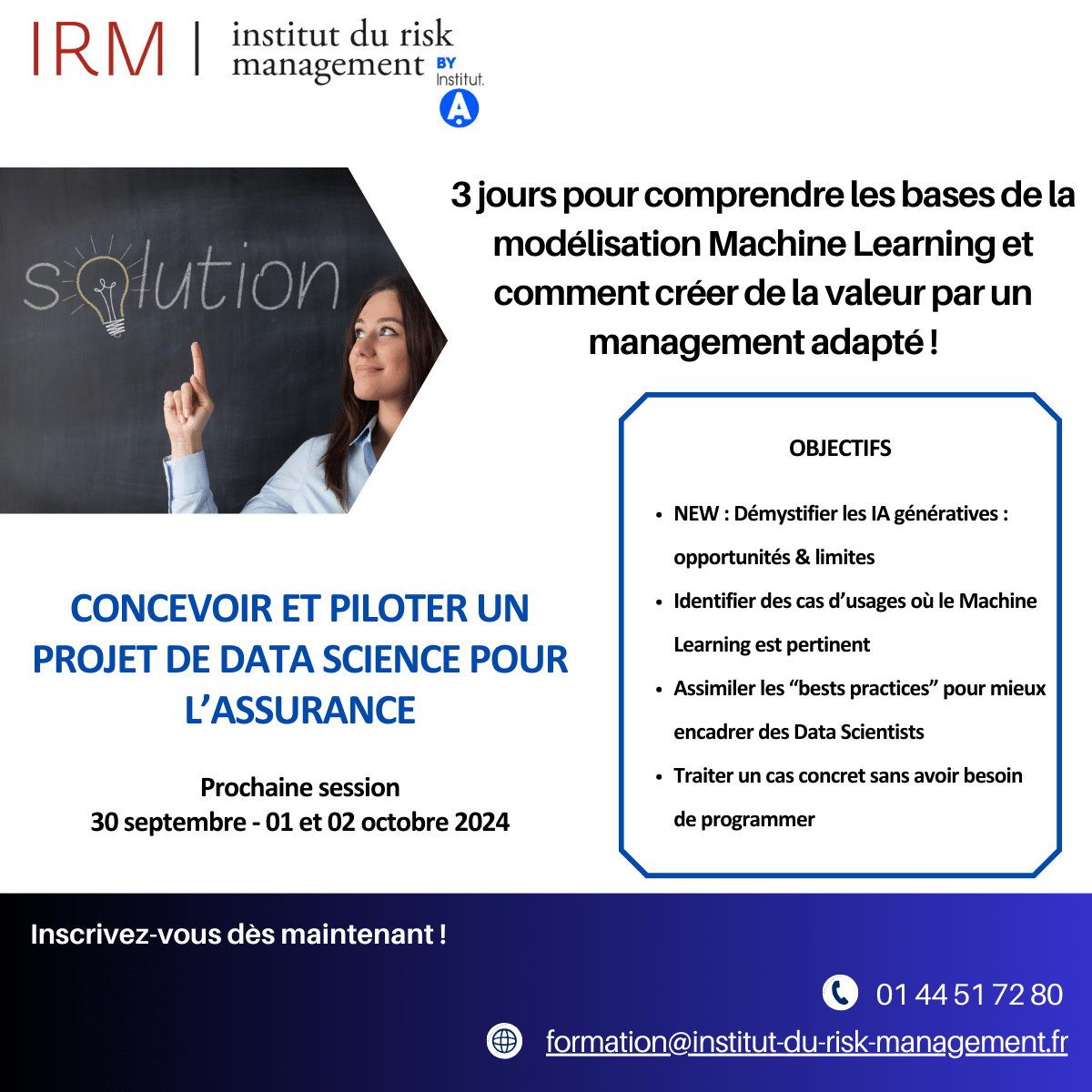 Inscription formation  - #CPPDS-Concevoir et Piloter un Projet de Data Science - 2024