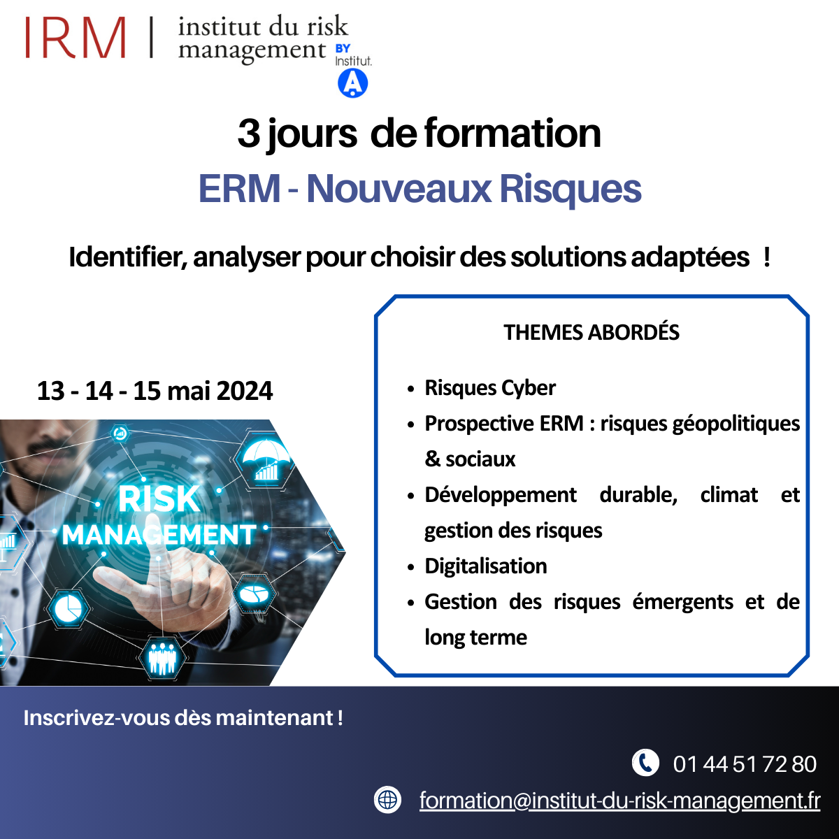 Inscription formation - ERM : Nouveaux Risques - 2024