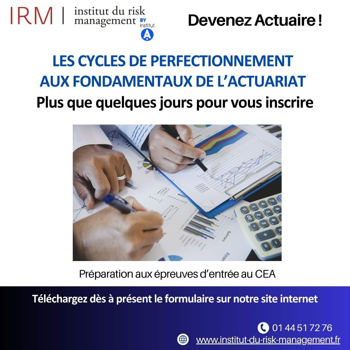 Inscriptions aux Cycles de perfectionnement aux fondamentaux de l'actuariat 2024
