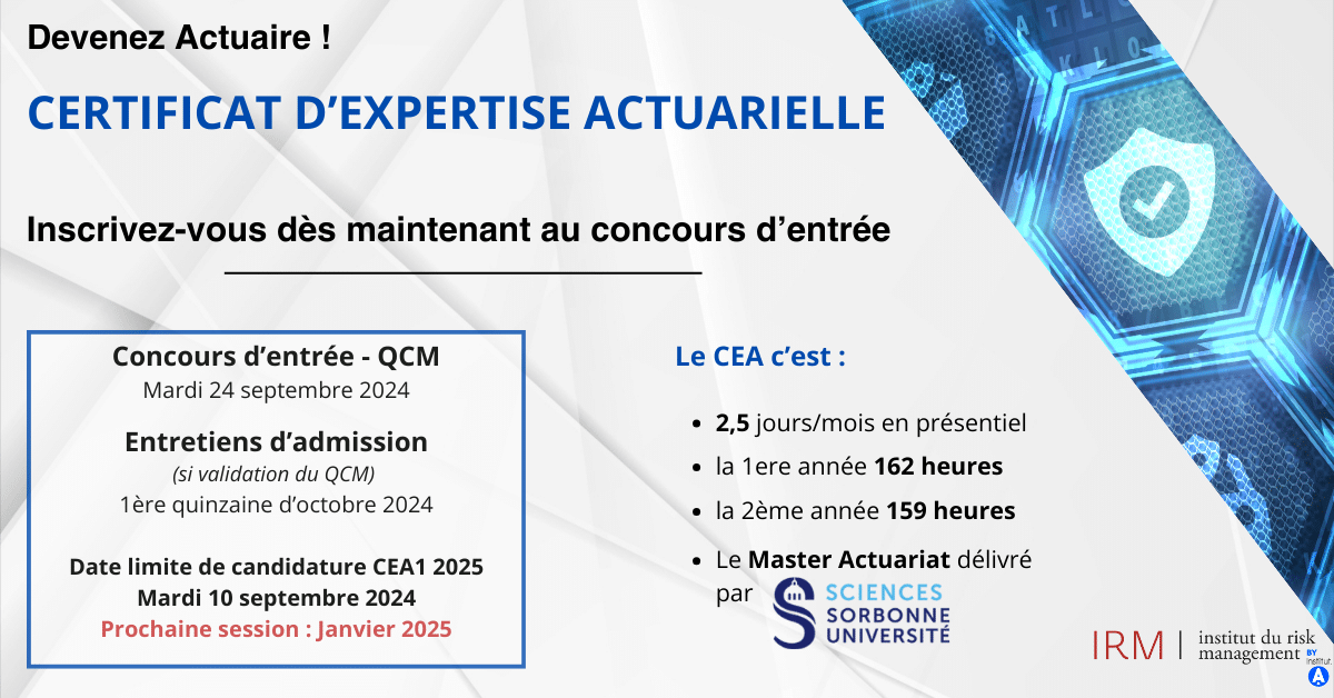 Devenez Actuaire ! Inscrivez-vous au concours d'entrée au CEA1 2025