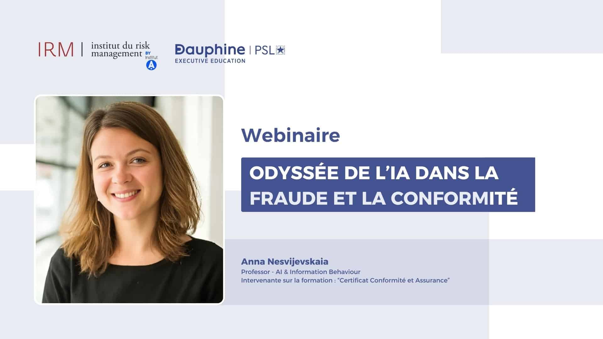 Replay du webinaire - "Odyssée de l'IA dans la fraude et la conformité"