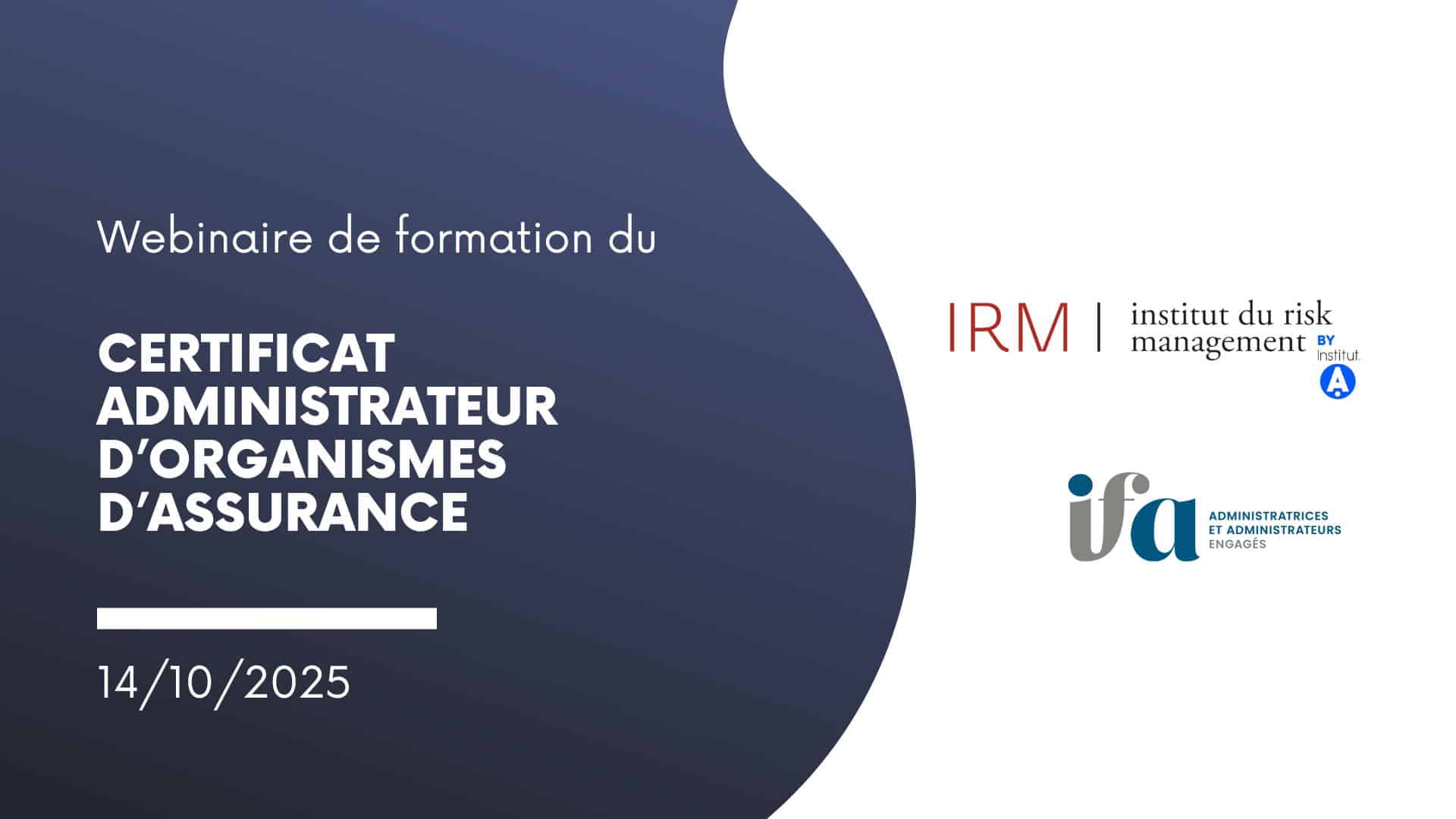 Replay - réunion d'information #CAOA - Certificat Administrateur d'Organismes d'Assurance du 14/10/2025